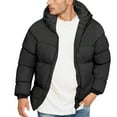 thumbnail image 2 of Mens Cotton Padded Clothing Autumn Winter Trend Color Combination Thick Cotton Padded Hooded Coat, 2 of 5