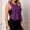 Purple, variant on Women's Sleeveless Fitness Tank for Everyday Leisure and Outdoor Activity Lightweight Sun Shield Top for Yoga Running and Workout Purple M