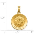 thumbnail image 4 of 14K Yellow Gold Polished And Satin St Michael Medal Hollow Pendant (17 X 15) Made In United States xr1362, 4 of 6