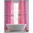 thumbnail image 5 of Happy Valentine's Day Sheer Curtains 108 Inch Length 2 Panels Set Window Treatments, Valentines Pink Gradient Striped Rod Pocket Semi Curtains for Living Room/Bedroom/Kitchen Décor, 104"W x 108"L, 5 of 7