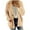 Khaki#, variant on qucoqpe Women's Plus Size Popcorn Cardigan Open Front Fuzzy Button Long Sleeve Lightweight Sweater with Pockets