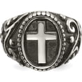 thumbnail image 4 of Stainless Steel Antiqued And Polished Cross Ring (Size 11) Made In China sr638-11, 4 of 5