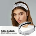 thumbnail image 3 of Unique Bargains Silk Knotted Headband Hairband for Women Gray 1.2 Inch Wide 1 Pcs, 3 of 7