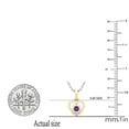 thumbnail image 5 of Dazzlingrock Collection Round Amethyst Solitaire Heart Pendant for Women with 18 Inch Silver Chain in 10K Yellow Gold, 5 of 6