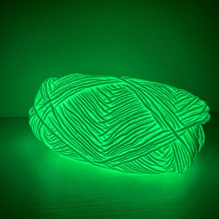  Glow in The Dark Yarn 6 Rolls(Each 55yd) Green Yarn for  Crocheting Sewing Supplies Knitting Luminous Yarn Glow in The Dark Yarn for  Crochet, Yarn for Crafts Sewing Beginners