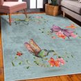 thumbnail image 3 of Butterfly Decorative Rug, Springtime Flying Moths on Vintage Style Background Wings Transformation, Quality Carpet for Bedroom Dorm and Living Room, 6 Sizes, Blue Grey, by Ambesonne, 3 of 4