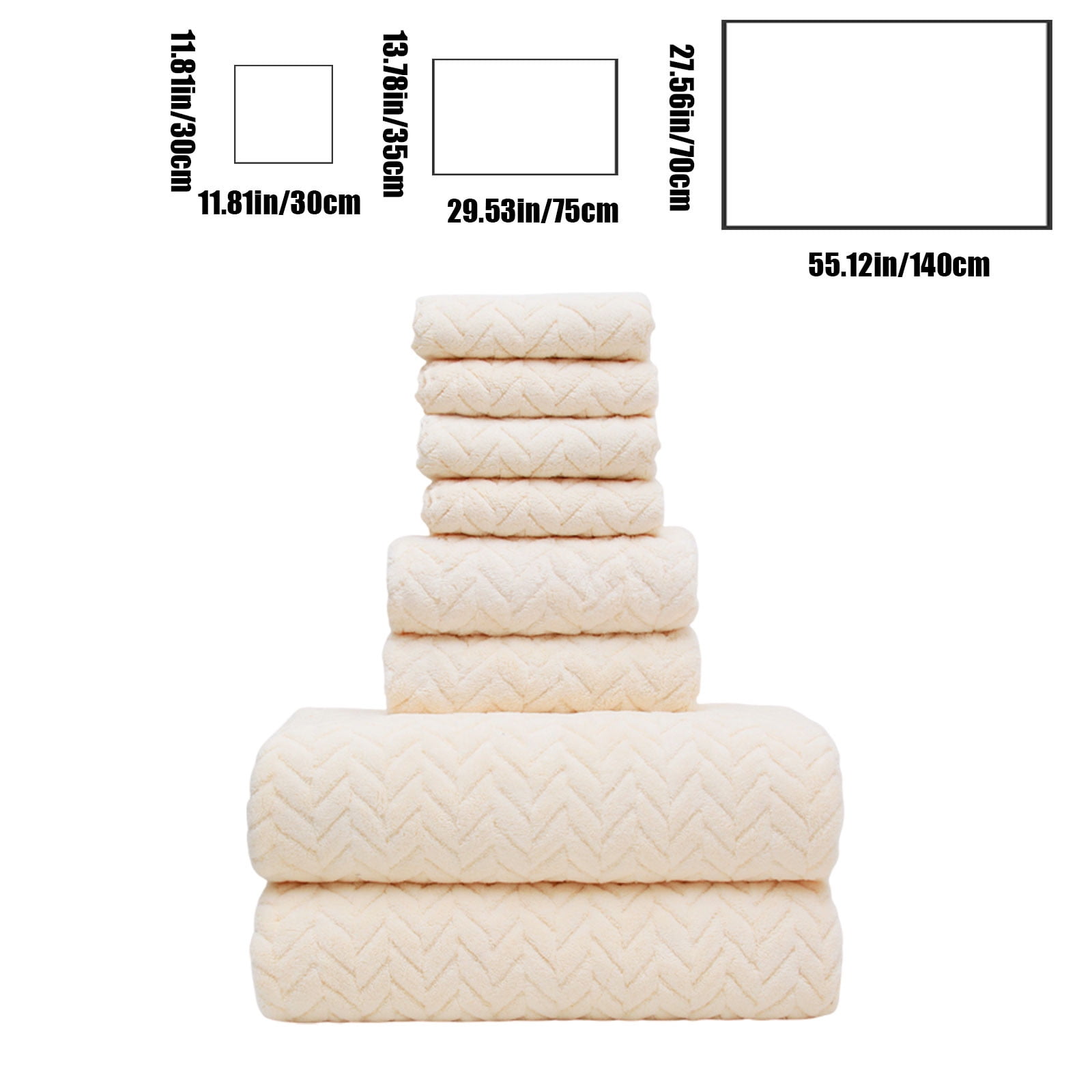 TACILIP 8 Pieces Of Velvet Square Towel Towel Bath Towel Plain Household Bath Wash Face Wipe Dry Absorbent Soft Household Set Towel Set, Gifts for Women
