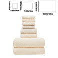thumbnail image 3 of Velvet Square Towel Set, Bath Towel, Wash Face Towel, Soft & Absorbent, Plain Design, for Household Use, Quick Drying, Bathroom Essentials, Bathing Accessories, 8 Pieces Akmoler | Cotton, Beige, 3 of 8