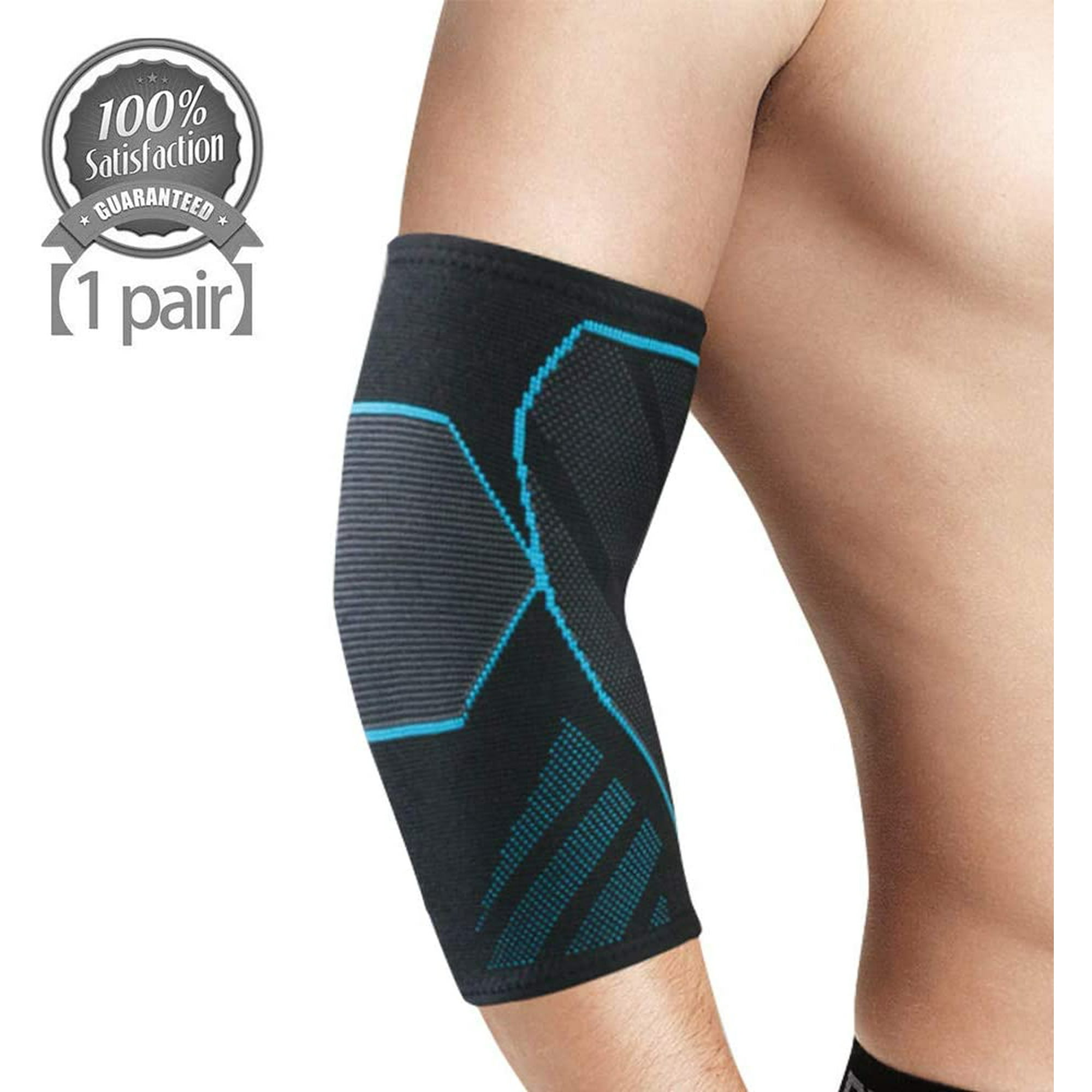 Tennis Elbow Brace Compression Support (1 Pair) - Elbow Sleeve for Tendonitis, Tennis Elbow Brace and Golfers Elbow Treatment, Arthritis, Workouts, ...