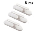 thumbnail image 3 of 6 uds ganchos de plástico para cortina de pared, hebillas para cortinas, ganchos adhesivos para decoración del hogar, accesorios para cortinas (blanco), 3 of 5