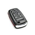 thumbnail image 3 of Vitodeco Leather Smart Key Fob Case Cover Protector Compatible with Ford (2018 - 2026 Models) - 4-Button, Black/Red, 3 of 5