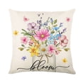 thumbnail image 1 of Fundas de cojín decorativas para primavera 17,7 x 17,7 pulgadas Funda de cojín decorativa Happy Spring Funda de cojín cuadrada suave Decoración para el hogar y exteriores para sofá, 1 of 3