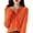 Orange, variant on Women's Solid Color Round Neck Cardigan, Button Down Knit Sweater, Lightweight Oversized Button Down Sweater for Lounge, Casual Wear, Fall Winter and Spring Green L