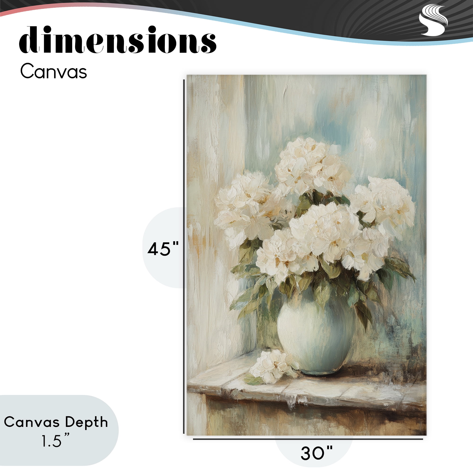 Stupell Industries Mantle Arrangement of Soft Blossoms Canvas Wall Art, design by Petal Prints Design