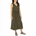 thumbnail image 4 of Well Worn Ladies  Long Linen Blend Dress 1606980 (Green XL), 4 of 4