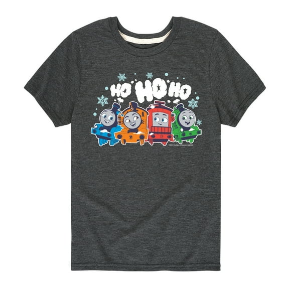 Thomas & Friends - Thomas Friends Ho Ho Ho - Youth and Toddler Short Sleeve Graphic T-Shirt