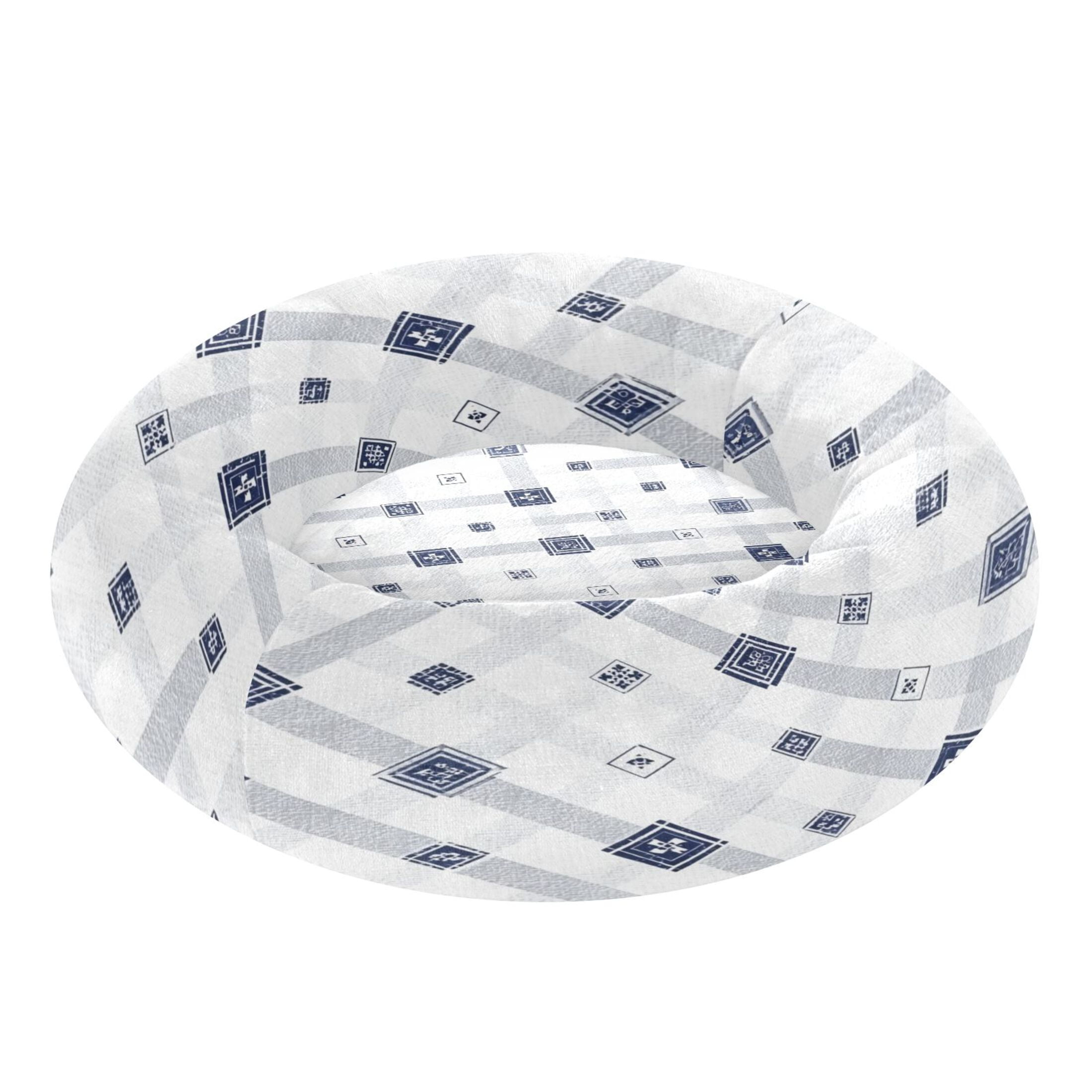Iauyy Pet Couch Donut Cat Bed for Indoor Cats/Small Dogs Washable & Machine with Non-slip Bottom Calming Cat Furniture, Diamond-patterned Fabric (XS)