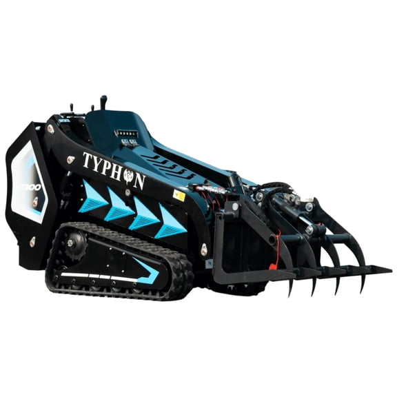 TYPHON Hydraulic Wood Grabber Attachment for STOMP X1300 & STOMP 509 Mini Skid Steer Loaders