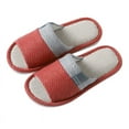 thumbnail image 2 of Pantuflas de lino para las cuatro estaciones, japonesas, para parejas, para hombres y mujeres, para interiores, con suelo de madera, para el hogar, pantuflas de tela, 2 of 6