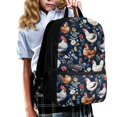thumbnail image 3 of Uourmeti Polyester School Backpack Daypack with Floral Chicken Print - Large Capacity Bag for Student Daily Use and Short Travel, 3 of 6