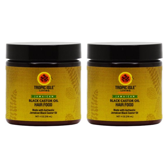 Tropic Isle Living Jamaican Black Castor Oil Hair Food, 4 oz (Pack of 2)