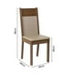thumbnail image 3 of Kit de 4 sillas de Comedor Madesa Marrón Crema, 3 of 5