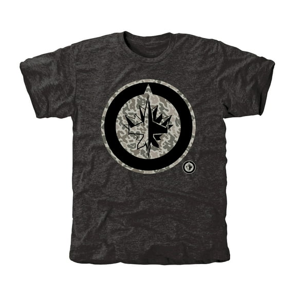 Men's Winnipeg Jets Black Rink Warrior Tri-Blend T-Shirt