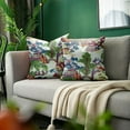 thumbnail image 4 of Colorful Chinoiserie Pillow Covers 18x18 Set of 2,Blue and White Pillow Covers Outdoor Decorative Linen Pillow Covers for Couch Bed Sofa Cushion Farmhouse Pillowcases, 4 of 6