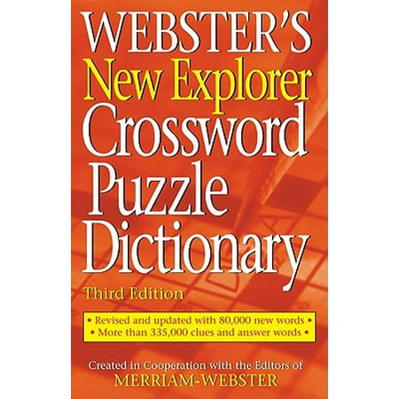 - Webster's New Explorer Crossword Puzzle Dictionary