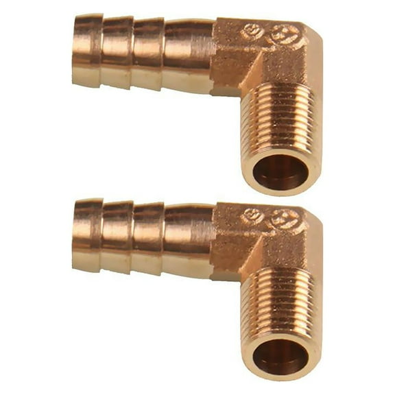 2x 4 Inch NPT Male Threads 12mm Barb Elbow Connector Hose Barb Fitting