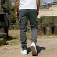 thumbnail image 4 of Men's Stretch Workwear Pants,Quick Dry Flex Ripstop Cargo Pants,Lightweight Outdoor Work Hiking Pants with Muti Pockets(No Belt) Green, 4 of 9