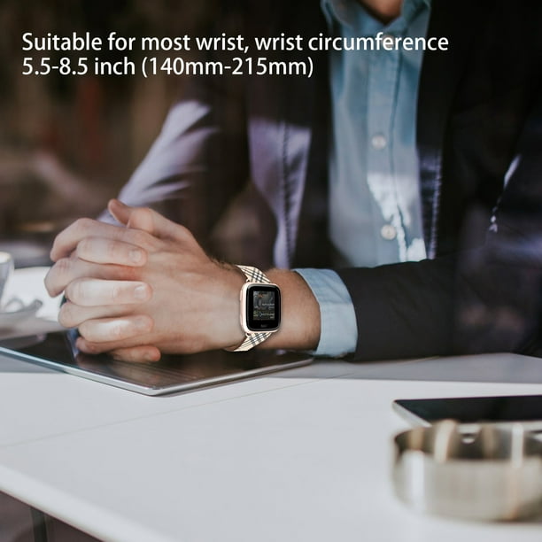 Fitbit versa leather watch bands hot sale