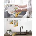 thumbnail image 5 of Sunflower Kitchen Dish Towels for Drying Dishes Set of 3, Summer Botanical Checkered Yellow Floral Waffle Weave Microfiber Hand Tea Bathroom Towels Quick Dry & Absorbent Towel 12x12, 5 of 7