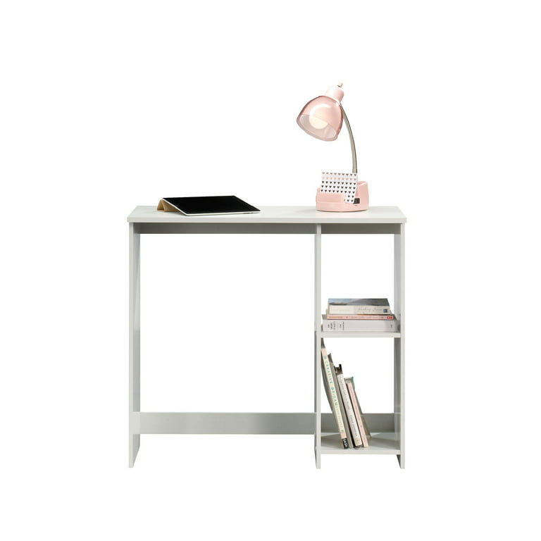 Mainstays Small Space Writing Desk with 2 Shelves, White Finish