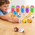 thumbnail image 4 of 12 Pack Easter Egg Set, 12 Filled Easter Eggs with Mini Bunny Toys Hunt Basket Filler, Kids Easter Party Gift Toy, Festive Decor for Easter School and Party, 4 of 6