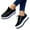 Black, variant on Platform Sneakers for Women Fashion Round Toe Thick Heels Walking Running Shoes Women Plus Size Lace-up Casual Lightweight Spring and Fall Sneakers Black 5.5