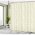 thumbnail image 4 of Ambesonne Spring Shower Curtain, Doodle Flowers Garden Art, 69"Wx84"L, Orange Yellow, 4 of 4