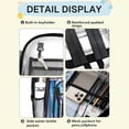 thumbnail image 6 of Behome Clear Backpack Heavy Duty PVC, Large Capacity Transparent Backpack with Reinforced Shoulder Straps, Waterproof Clear Bag for Stadium Events, School, Concerts, Festivals, 6 of 6