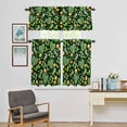 thumbnail image 4 of Kitchen Window Curtains Valance and Tier Set, Saint Patrick's Day Fourleaf Grass Rod Pocket Tier Curtain Valance Set, Green Hat Love Light Filtering Cafe Curtains for Bedroom Living Room, 4 of 9