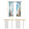 thumbnail image 6 of Jellyfish Coastal Blackout Curtains for Bedroom, Summer Nautical Starfish Coral Ocean Thermal Insulated Kitchen Drapes with Grommets, Light Blocking Window Treatment, 2 Panels 42" x 54", 6 of 7