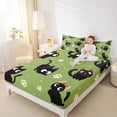 thumbnail image 3 of jejeloiu Cartoon Cat Paw Print Full Size Sheets Kids,Cute Kitten Pattern Bed Sheets,4pcs, 3 of 6