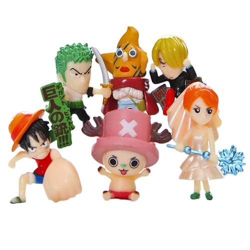 Taicanon 6pcs Anime One Piece Figures Set Cartoon Characters Cake Decorations Pvc Figure Collectible Micro Decoration Multicolor Walmart Com