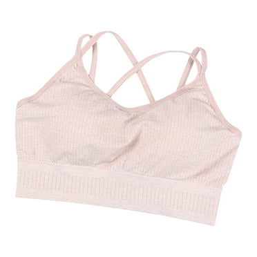 YANHAIGONG Sexy Tank Tops Womens Sports Bras Women's New Cross Tube Top Wrap Chest Without Steel Sling Sports Vest