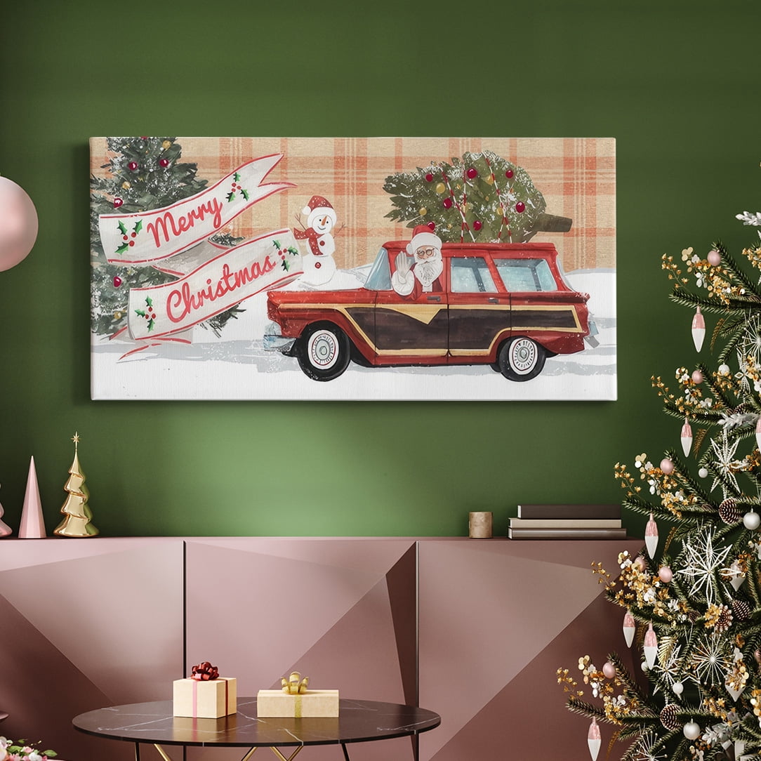 Santa on Wheels Collection D- Gallery Wrapped Canvas