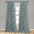 thumbnail image 5 of Ambesonne Hedgehog Curtains, Mascot with Jar of Jam, Pair of 28"x63", Multicolor, 5 of 5
