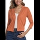 thumbnail image 1 of Cárdigan Corto de 3/4 para Mujer, Elegante, Color Naranja, Talla M, 1 of 7