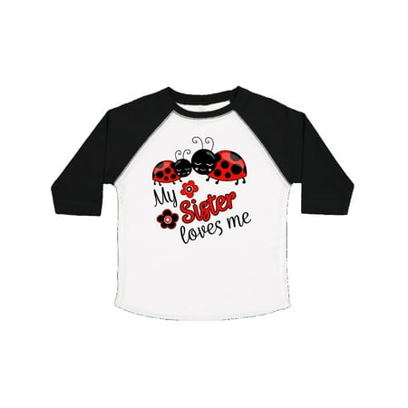 

Inktastic My Sister Loves Me with Cute Ladybugs Gift Toddler Boy or Toddler Girl T-Shirt
