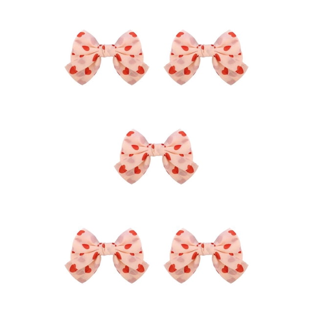 Bandeau Grand pour Cheveux, Pince à Ressort, Nœud Réglable, Multicolore, Sans Accroc, Porte-Queue, Épingles à Cheveux, Chouchous pour Filles, Cœur06 5Ensemble