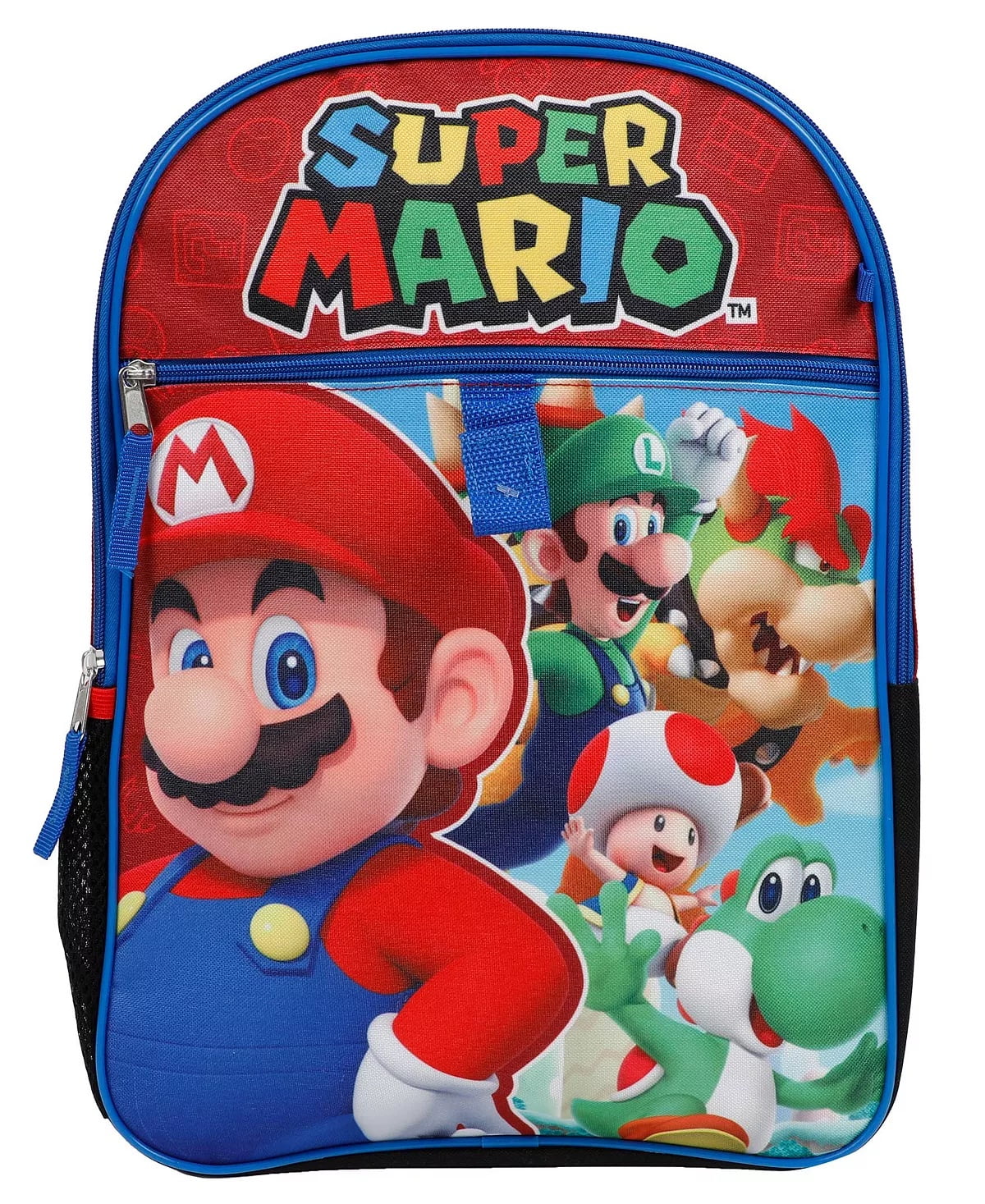 RALME Super Mario Backpack with Lunch Box Set for Boys & Girls, 16 inch,  Value Bundle