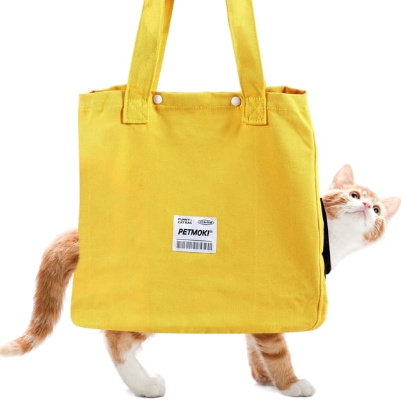 Wekvgz canvas carrier bag breathable portable shoulder tote pouch multipurpose travel bag suitable for car outing and pet nail trimming use